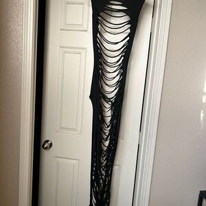 Black Cut-Out Maxi Dress coverup